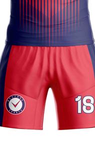 Camiseta de fútbol transpirable con cuello en V de alta calidad para adultos, diseño de sublimación cómodo, logotipos de colores personalizados, 100% poliéster de secado rápido - Product Image 5