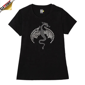 Fabricant Rhinestone <span class=keywords><strong>Iron</strong></span> <span class=keywords><strong>on</strong></span> Designer Logos <span class=keywords><strong>Dragon</strong></span> Pattern Rhinestone Transfer Print - Product Image 3