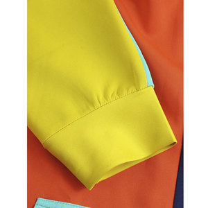 Sudadera con Capucha de Bloques de Color de Felpa de Alta Calidad al por Mayor, Sudadera con Capucha de Bloques de Color para Hombre con Estampado Personalizado para Invierno, Ajuste Cómodo - Product Image 4