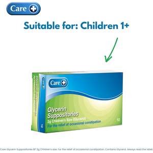 Suppositoires à la glycérine Care+ 2g pour enfants pour l'alimentation des bébés - Product Image 3