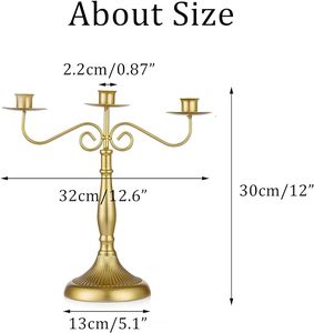 <b>Cheap</b> Price <b>Candle</b> Mold Wedding Decoration <b>Candle</b> Light Stand Metal in Iron Gold Plating Luxury <b>Candle</b> Making Holder - Product Image 4