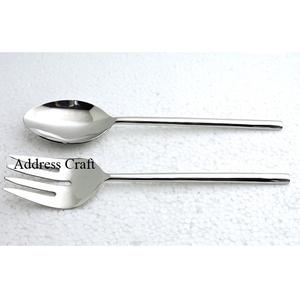 Ensemble de serveurs à salade en acier inoxydable 18/8 poli argenté au meilleur vendeur Outils de cuisine Utilisation manuelle Outil à salade réutilisable Cuillère Fourchette Ensemble - Product Image 5