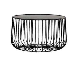 Mesa auxiliar de hierro forjado de alta calidad para decoración del hogar, diseño raro, mesa de acento de alambre de hierro negro completo para sala de estar como mesa de centro - Product Image 3