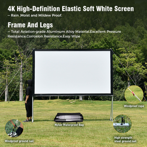 Màn Hình Pro QB 180 Inch Nhanh Chóng Gấp Di Động Có Thể Gập Lại 4K Trong Nhà Ngoài Trời Matt Trắng Màn Hình Máy Chiếu - Product Image 3