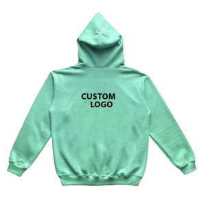High Quality Men 100% Cotton 320 GSM Heavy Thermal Pullover Hoodie Custom Logo printing Oversized Winter Hoodies for men - Product Image 2