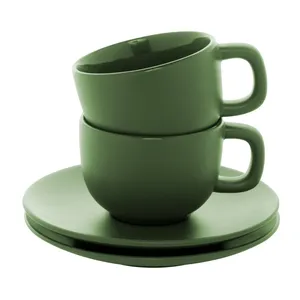 Juego de Tazas de Cerámica Personalizadas Caturra Plus para Cappuccino - Product Image 1