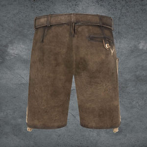 Lederhosen bavarois authentique pour hommes Oktoberfest allemand de qualité supérieure Shorts traditionnels en cuir suédé pour acheteurs de gros vêtements - Product Image 6