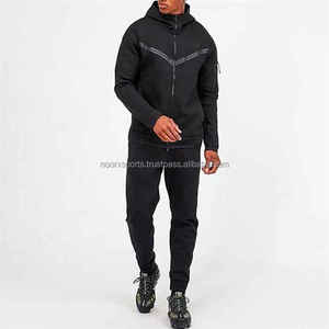 Nouveau design de joggeurs pour hommes de haute qualité, fermeture à glissière complète, vêtements de sport en polyester polaire technique, survêtements de sport avec logo personnalisé d'usine - Product Image 1