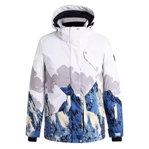 Combinaison de ski pour homme personnalisée, imperméable, respirante, imprimée sur toute la surface, coupe-vent, combinaison de snowboard, combinaison de neige d'hiver - Product Image 3