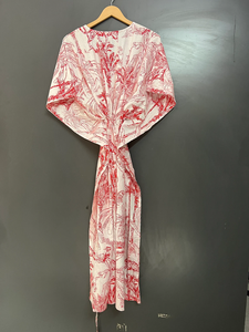 Caftan en coton imprimé tigre rose 100% pur coton doux robe caftan robe en coton pour femme robe en coton pour femme - Product Image 2