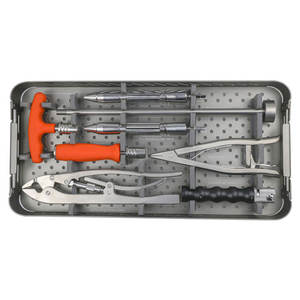 Juego de Instrumentos Manual Reutilizable para Reemplazo Total de Articulación de Rodilla, Juego de Instrumentos Femorales para Articulación de Cadera y Rodilla, Acero Inoxidable Estándar - Product Image 3