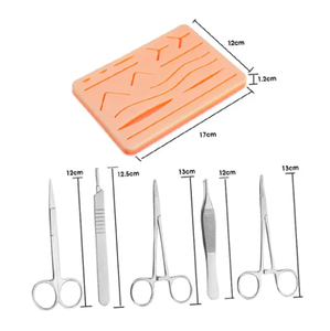 ANAAIF ENTERPRISES - Juego de Instrumentos de Entrenamiento Médico para Estudiantes, Manual, Acero Inoxidable, Certificado CE, Modelo de Práctica, Kits de Sutura - Product Image 5