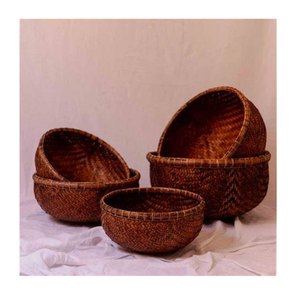 Colección de Tazones de Ratán Eco Chic, Tazón de Ratán Tejido a Mano Funcional para Decoración del Hogar de Estilo Bohemio Esta Temporada - Product Image 2