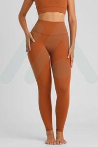 Mallas de compresión ligeras de alta calidad para mujer, mallas de Yoga transpirables con estilo informal, cintura media, tejido sin costuras - Product Image 6