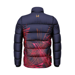 Blouson d'hiver formel personnalisé avec logo, col roulé, imperméable, matelassé, zippé, imprimé par transfert thermique, camouflage, pour le sport et les activités de plein air - Product Image 5