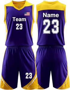 Venta al por mayor de diseño personalizado Retro Sublimación Baloncesto Camisa Singlets Chalecos Kit Set Hombres Baloncesto Jersey - Product Image 5