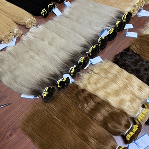 Extensión de cabello humano liso natural a granel de color, superventa, pelo vietnamita, varios colores, precio al por mayor - Product Image 1