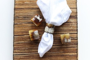 Servilleteros de cuerno de búfalo pulido de alta calidad, estilo náutico Natural para decoraciones de boda, artesanías artesanales - Product Image 3