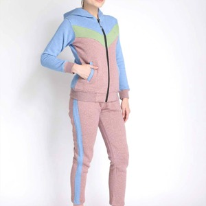 Ensemble de survêtement à fermeture éclair pour femmes de qualité supérieure respirant et extensible combinaison de jogging deux pièces pour le fitness, le yoga, - Product Image 4