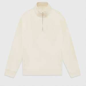 New Winter Custom Men's <b>Quarter</b> <b>Zip</b> Sweatshirts 100% Cotton Fleece Embroidered Graphic Pullover O-Neck Oversized Hood High - Product Image 6