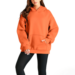 Pull doux surdimensionné à épaules tombantes Sweat à capuche décontracté pour femme Streetwear avec col à capuche manches longues pour l'hiver-quantité minimale de commande bas - Product Image 5