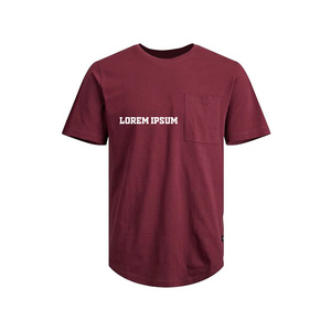 Men Best Quality Cotton and <b>Bamboo</b> Fiber T Shirt Short Sleeve Lettering Knitted Crewneck Silk <b>Screen</b> Printing - Product Image 6