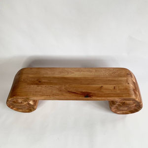 Banc d'entrée en bois massif « Ellada » – Banc d'entrée avec assise en bois, fabriqué à la main à partir de bois dur naturel - Product Image 3