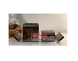 Brûleur de Bakhoor Mubkhar de qualité supérieure en bois et en marbre avec boîte à Oud et plateau en acrylique, parfum d'intérieur Mabkhars - Product Image 1