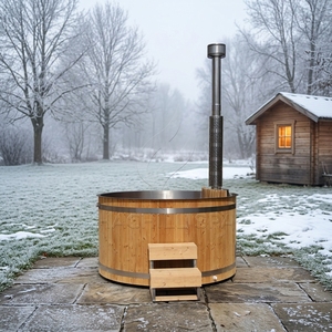 Jacuzzi de Lujo para Exteriores, de Madera Carbonizada, con Calefacción a Leña, de Acero Inoxidable, para Jardín, Venta al Por Mayor - Product Image 1