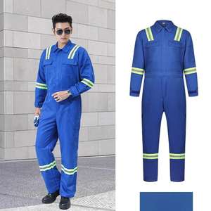 Combinaisons ignifuges de sécurité pour hommes en gros, classe 1 ANSI, imperméables, avec éclairage LED, pour l'industrie pétrolière et gazière, logo personnalisé de haute qualité - Product Image 4