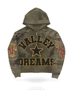 2026 Heavyweight Custom Logo Oversized <b>Hoodies</b> for Men's <b>fur</b> Zipper <b>Hoodies</b> Rhinestone - Product Image 2