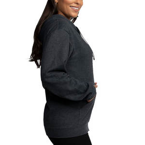 Sweat à capuche pour homme, fermeture éclair intégrale, molleton épais ultime, 100% coton, coupe ample, hiver, noir, taille M - Product Image 5