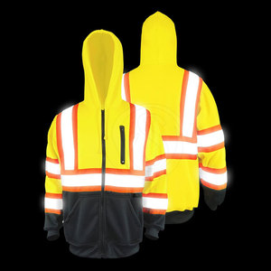Sudaderas de Seguridad Reflectantes de Dos Tonos Más Vendidas, Cinta de Alta Visibilidad ANSI Clase 2, Impermeables, Logotipo Personalizado para Trabajos de Construcción en Carreteras - Product Image 3