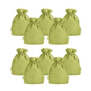 Petits sacs cadeaux sacs en toile de jute avec cordon de serrage sacs de jute réutilisables pour les faveurs de fête de mariage d'anniversaire, Halloween, OEM de Noël - Product Image 5