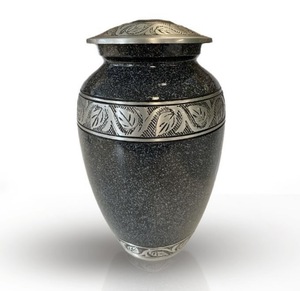 Urna Funeraria para Adultos de Estilo Americano Moderno Art Deco, Hecha a Mano, Ecológica, de Aluminio Duradero con Elegante Diseño Ovalado - Product Image 1