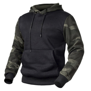 Sweat à capuche en polaire épais pour homme, taille plus, personnalisable, coupe régulière, imprimé uni, vente en gros - Product Image 3