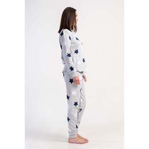 KADIN 2IPLIK XXL O YAKA UZUN KOL ETEGI OVAL MANSETLI PIJAMA TAKIM - สีชมพู - สีชมพู - Product Image 6