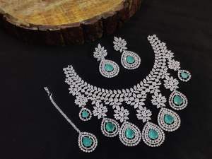 Conjunto de Joyería Nupcial Elegante con Acabado Plateado y Circonitas, para Boda, Compromiso, Aniversario; Aleación Principal, Uso Festivo, Regalo - Product Image 2