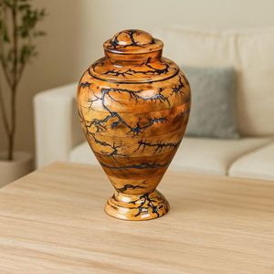 Handmade Metal Urns for Human Ashes Adult Male & Female for Funeral Keepsake Urn for Adult Funeral <b>Memorial</b> Ashes Container Jar - Product Image 2