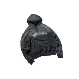 Nouvel arrivage Pull à capuche personnalisé lavé à l'acide Applique Patch Broderie Vintage Vente en gros Prix Sweats à capuche pour hommes vieillis - Product Image 2