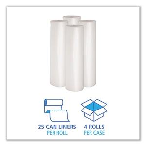 Boardwalk 38 pulgadas X 58 Pulgadas 1.1 Mil 60 Gal. Revestimientos para Latas de Polietileno de Baja Densidad Reciclado - Transparentes y Gruesos, 100 por Caja - Product Image 4