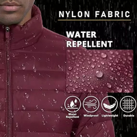 Chaqueta de Invierno Acolchada para Hombre, con Cierre, Cuello Alto, Mangas Largas, Diseño Casual con Logotipo Personalizado en la Parte Delantera, Acabado Sólido y Transpirable