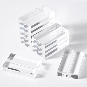 Porte-cartes de table personnalisé en acrylique <span class=keywords><strong>transparent</strong></span>, léger et portable, pour mariage, restaurant, bureau, événement, présentoir de cartes de nom - Product Image 2