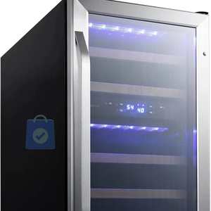 Enfriador de Vino de Doble Zona con Compresor OEM de 15 Pulgadas, Capacidad para 23 Botellas, Refrigerador Eléctrico de Acero Inoxidable, Independiente, Comercial - Product Image 2