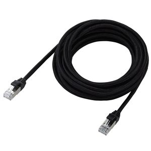 สายแลน <span class=keywords><strong>Elecom</strong></span> Pure Copper CAT8 ยาว 5 เมตร 40Gbps ป้องกันการพันกัน สายถักหุ้มฉนวนไนลอน สีดำ รุ่น CAT-1005 สำหรับคอมพิวเตอร์ - Product Image 1