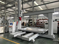 Routeur CNC 5 axes RouterStar avec commande Syntec, moteur de broche unique 15 kW, moteur de broche 12 kW, table mobile, machine de sculpture sur bois