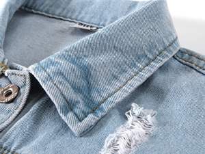 Chaqueta Vaquera para Mujer, Informal, de Invierno, Chaqueta de Otoño, Abrigo Vaquero con Botones, Chaqueta Vaquera Ancha de Color Oscuro para Mujer - Product Image 3