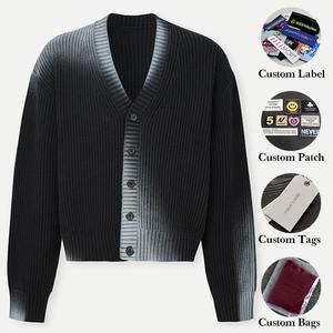 Cardigan à col en V pour hommes de haute qualité Design personnalisé dans un style décontracté multicolore avec logo privé Fabriqué en usine pour la saison d'automne - Product Image 5