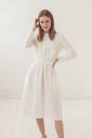 Nouvelle robe maxi en lin à manches longues, coupe droite, tendance, pour femmes, taille plus, été, décontractée, ODM