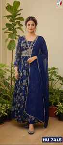 Latest Designer Chinon With HandWork <b>Kurti</b> Set <b>Woman</b> Fashion Manufacturer And Supplier From Surat At Cheap Rate - Product Image 3